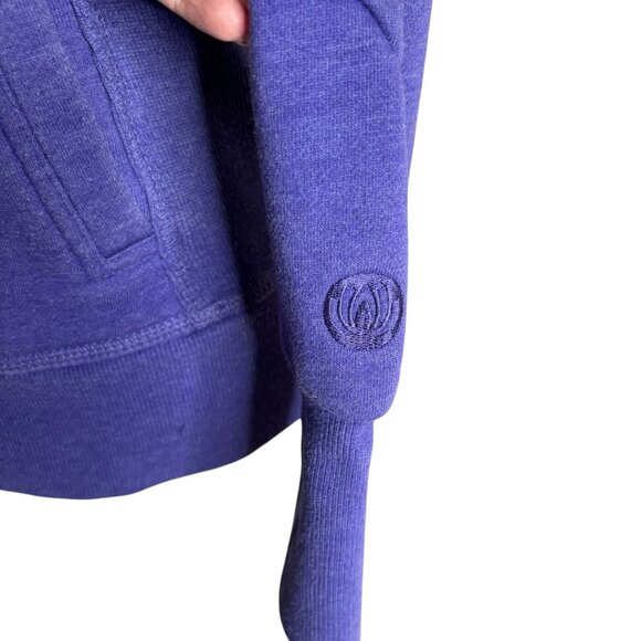 Mondetta Athletic Zip Up Jacket Sweatshirt Small Purple Pockets Thumb Holes - Picture 6 of 9